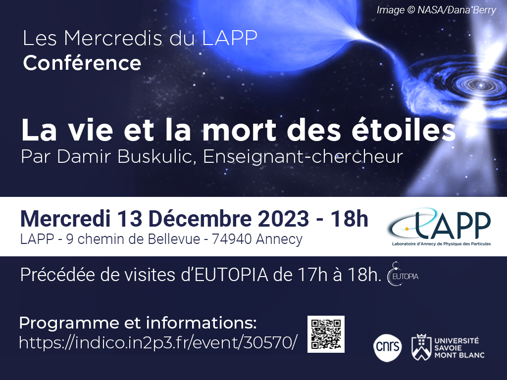 Conférence la vie et la mort des étoiles